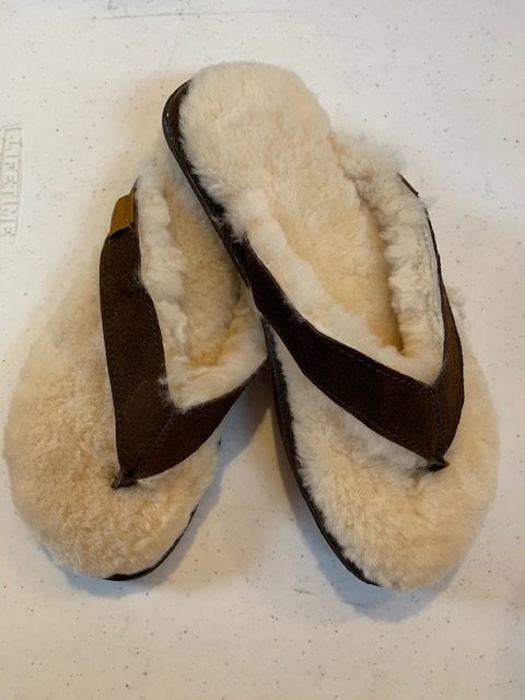 fur lined flip flops